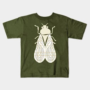 Plaid-Winged Cicada Kids T-Shirt